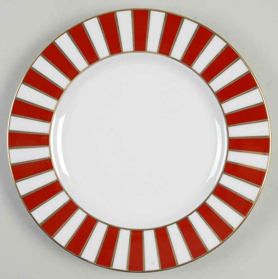 Martinique Red Dinner Plate by Ten Strawberry Street-1