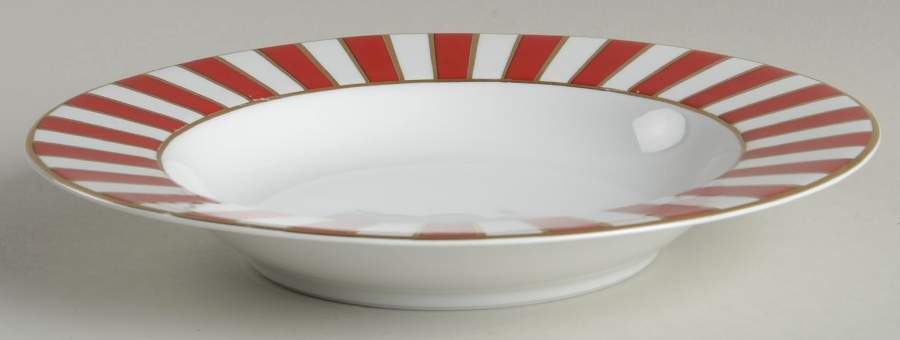 Martinique Red Large Rim Soup Bowl by Ten Strawberry Street-1