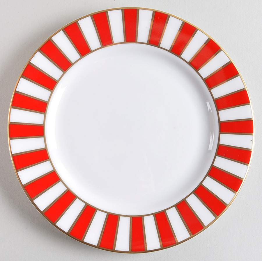 Martinique Red Salad/Dessert Plate by Ten Strawberry Street-1