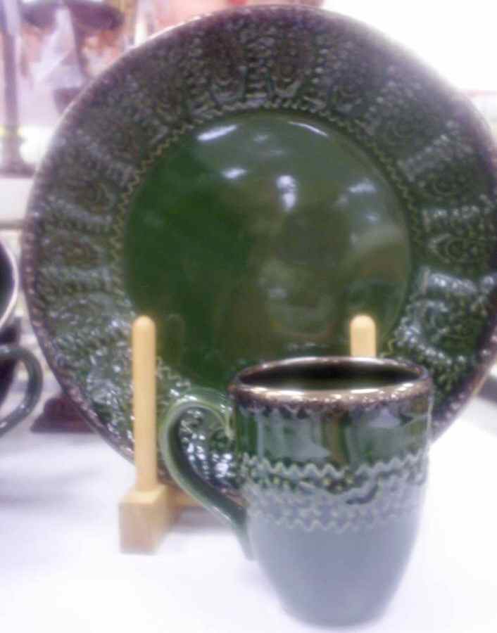 Paisleette Green Salad Plate by Tabletops Unlimited-1