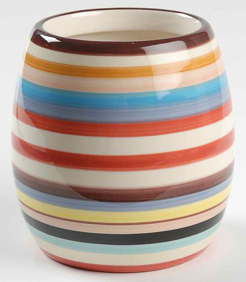 Sedona Stripe Small Canister No Lid by Tabletops Unlimited-1