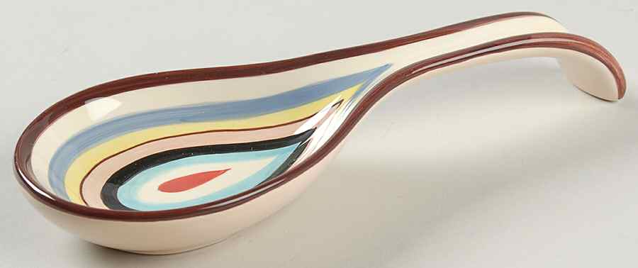 Sedona Stripe Spoon Rest/Holder (Holds 1 Spoon) by Tabletops Unlimited-1