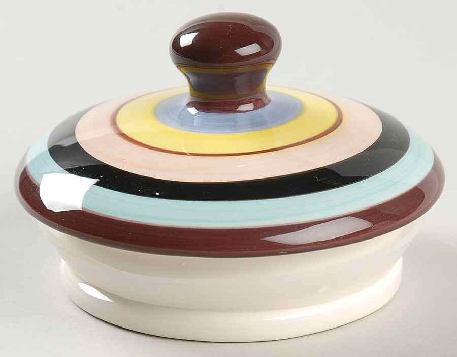 Sedona Stripe Lid for Medium Canister by Tabletops Unlimited-1