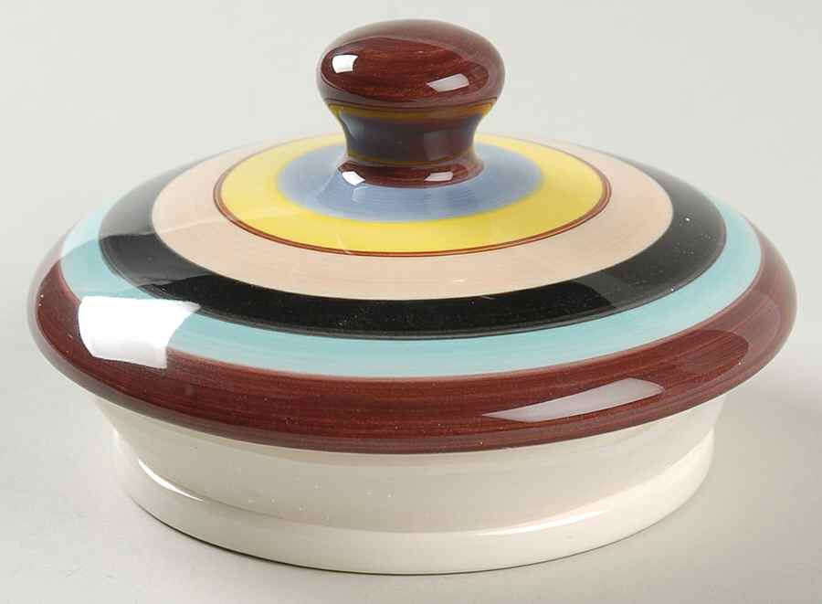 Sedona Stripe Lid for Large Canister by Tabletops Unlimited-1
