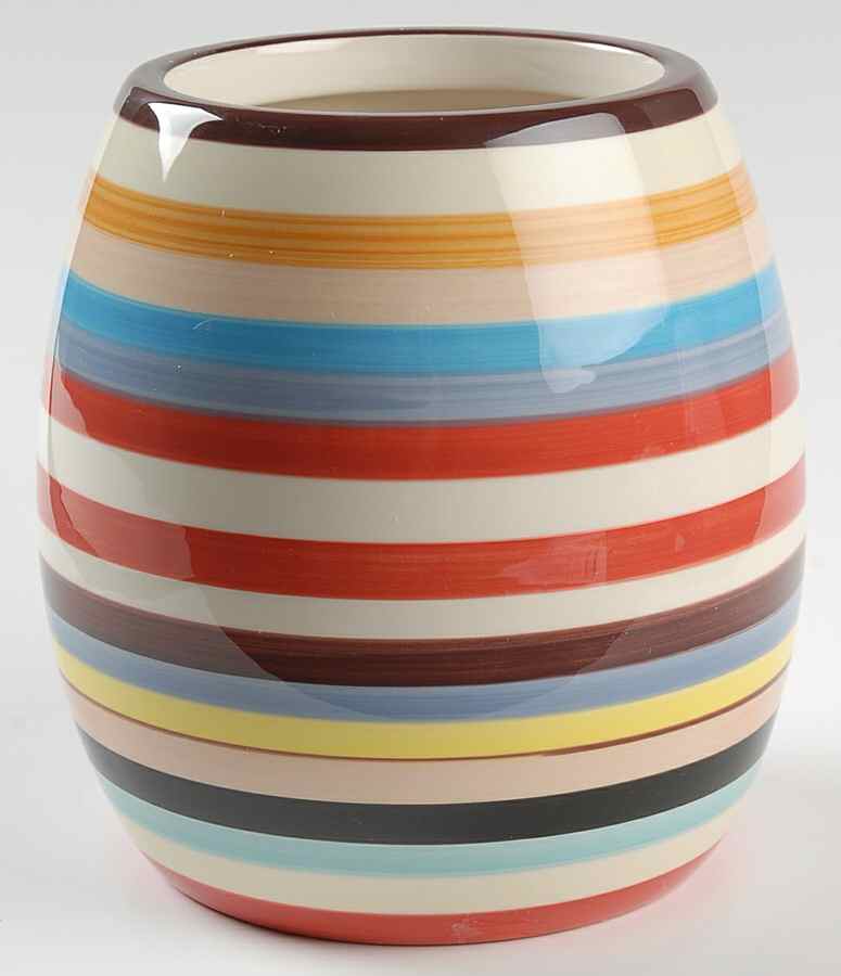 Sedona Stripe Large Canister No Lid by Tabletops Unlimited-1