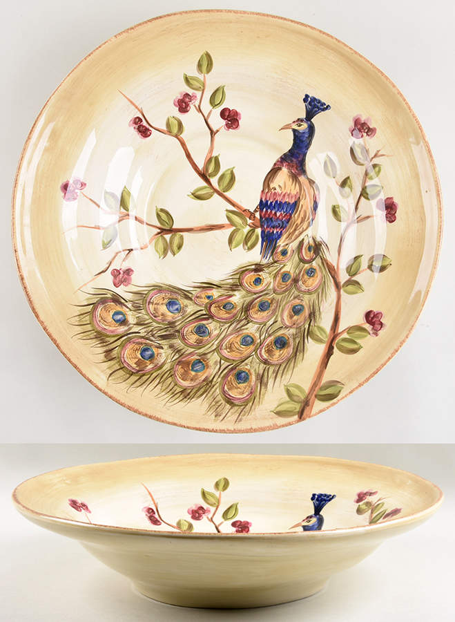 Peacock 16" Large Salad Serving Bowl by Tabletops Unlimited-1