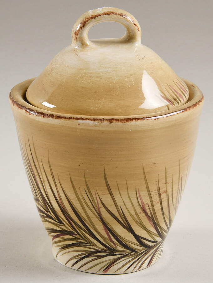Peacock Sugar Bowl & Lid by Tabletops Unlimited-1