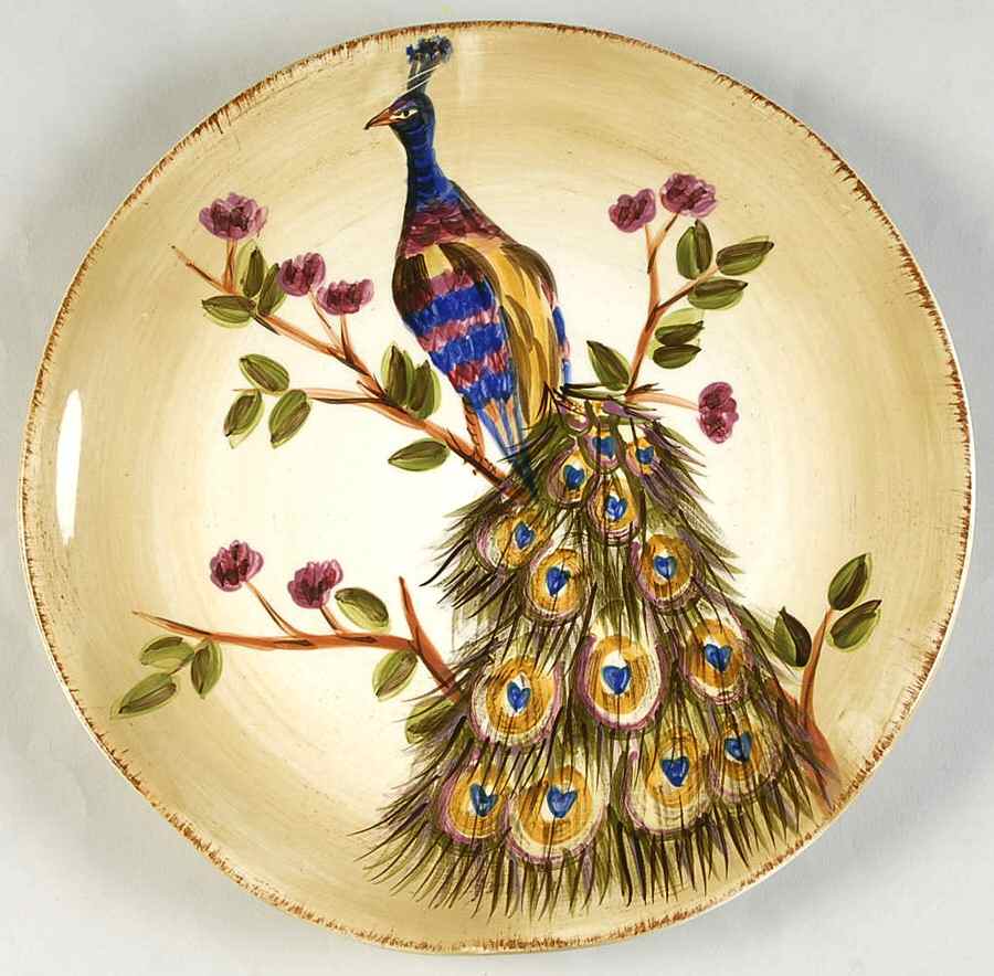 Peacock Salad Plate by Tabletops Unlimited-1