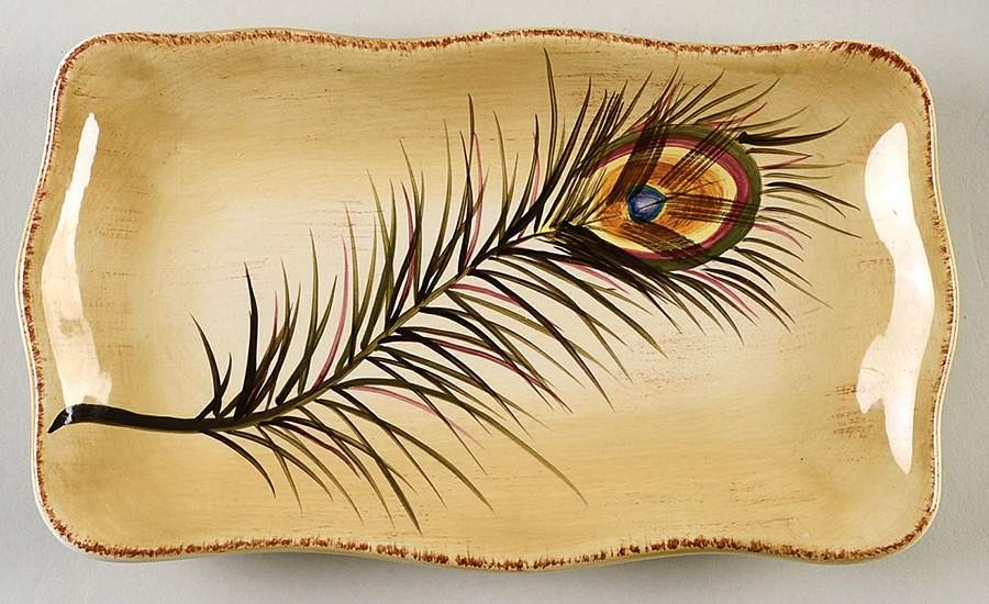 Peacock Tray for Creamer & Sugar with Lid by Tabletops Unlimited-1