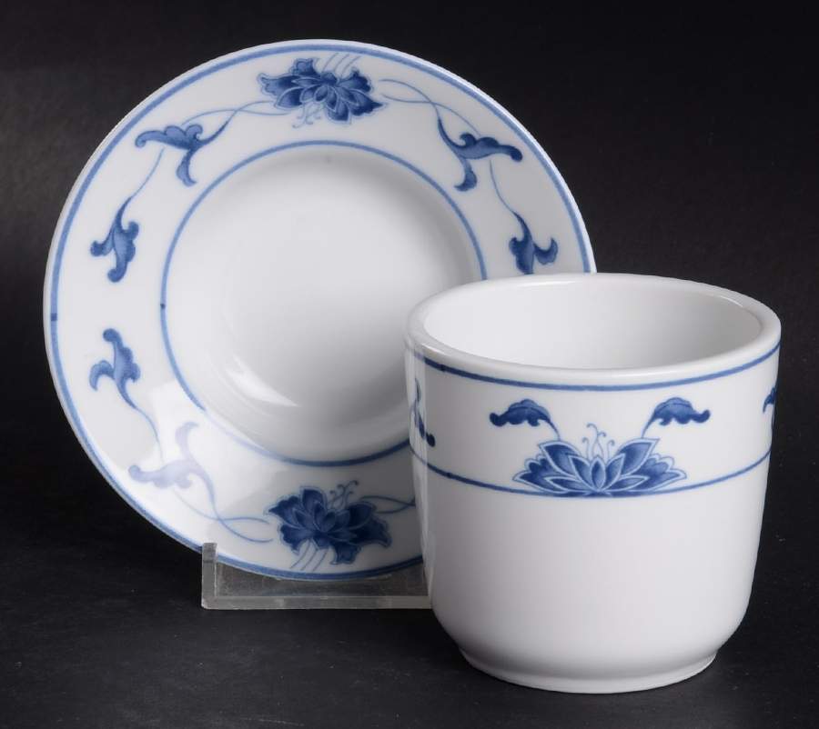 0517 Flat No Handles Cup & Saucer Set by Taiwan-1