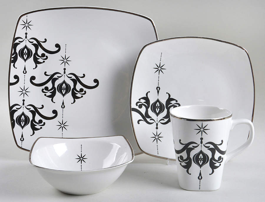 Arctic Solstice Damask 4 Piece Place Setting by Target-1