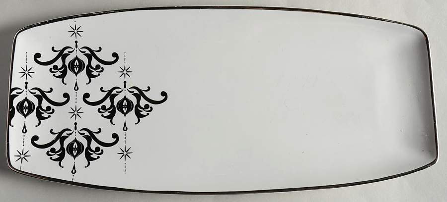 Arctic Solstice Damask 16'' Rectangular Tray by Target-1