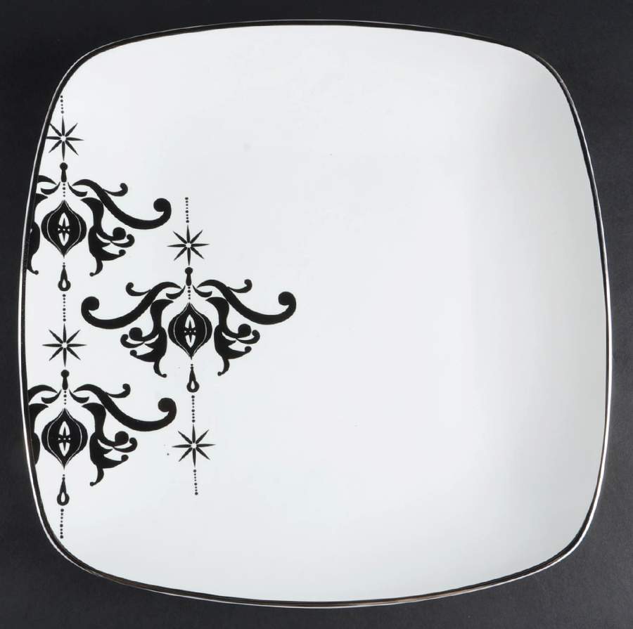 Arctic Solstice Damask 13" Square Serving Platter by Target-1