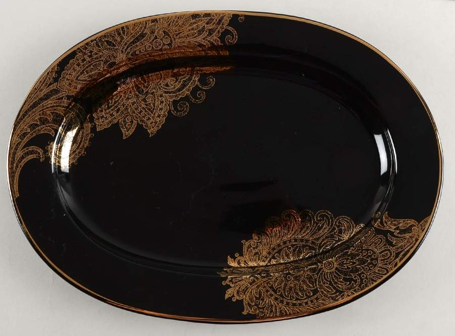 Gilded Noel 15" Oval Serving Platter by Target-1