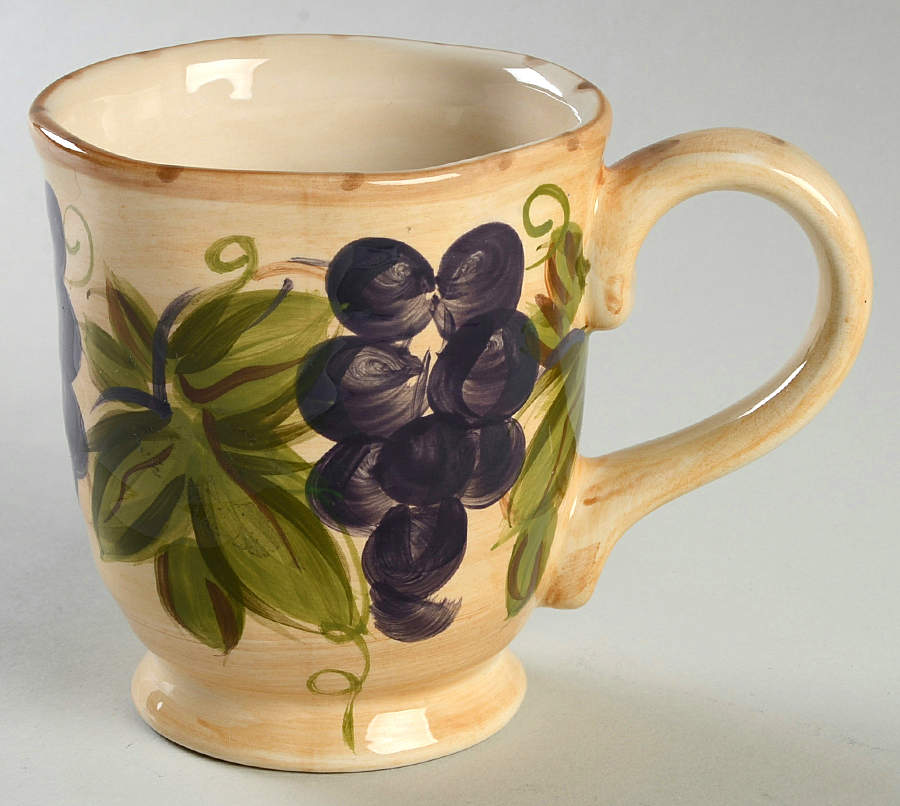 Provincial Grapes Mug by Tabletops Unlimited-1