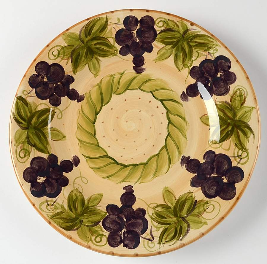 Provincial Grapes Dinner Plate by Tabletops Unlimited-1