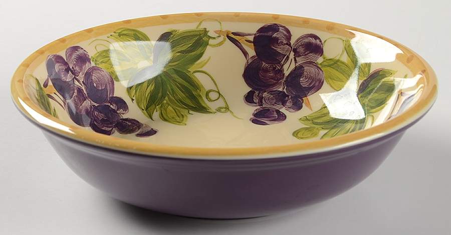 Provincial Grapes Melamine Soup Bowl by Tabletops Unlimited-1