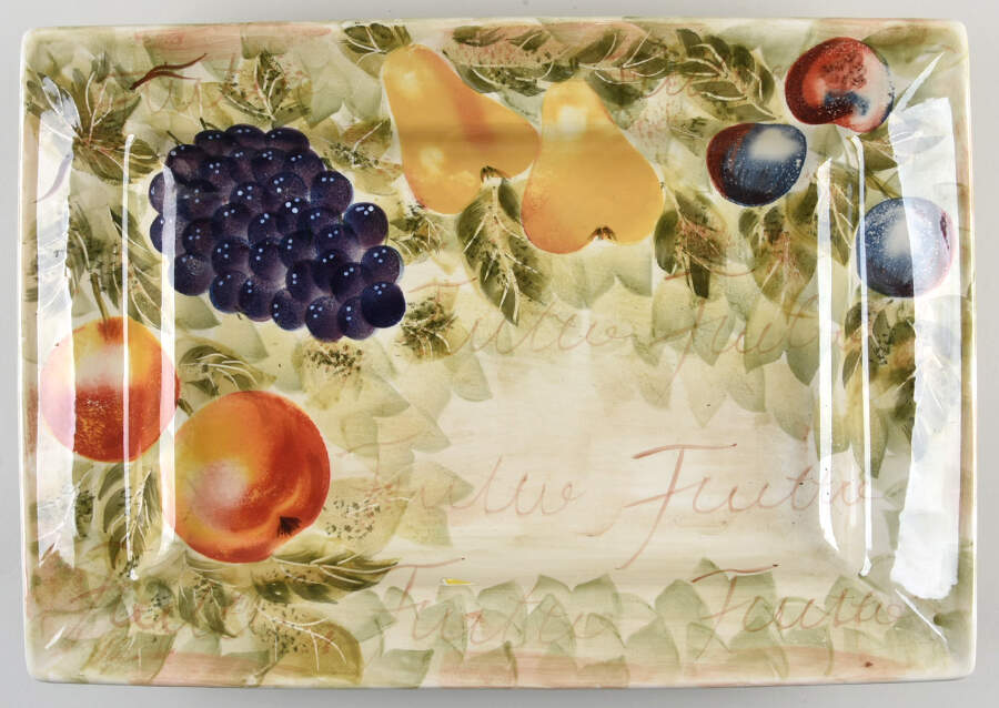 Mixed Fruits 18" Rectangular Serving Platter by Tabletops Unlimited-1