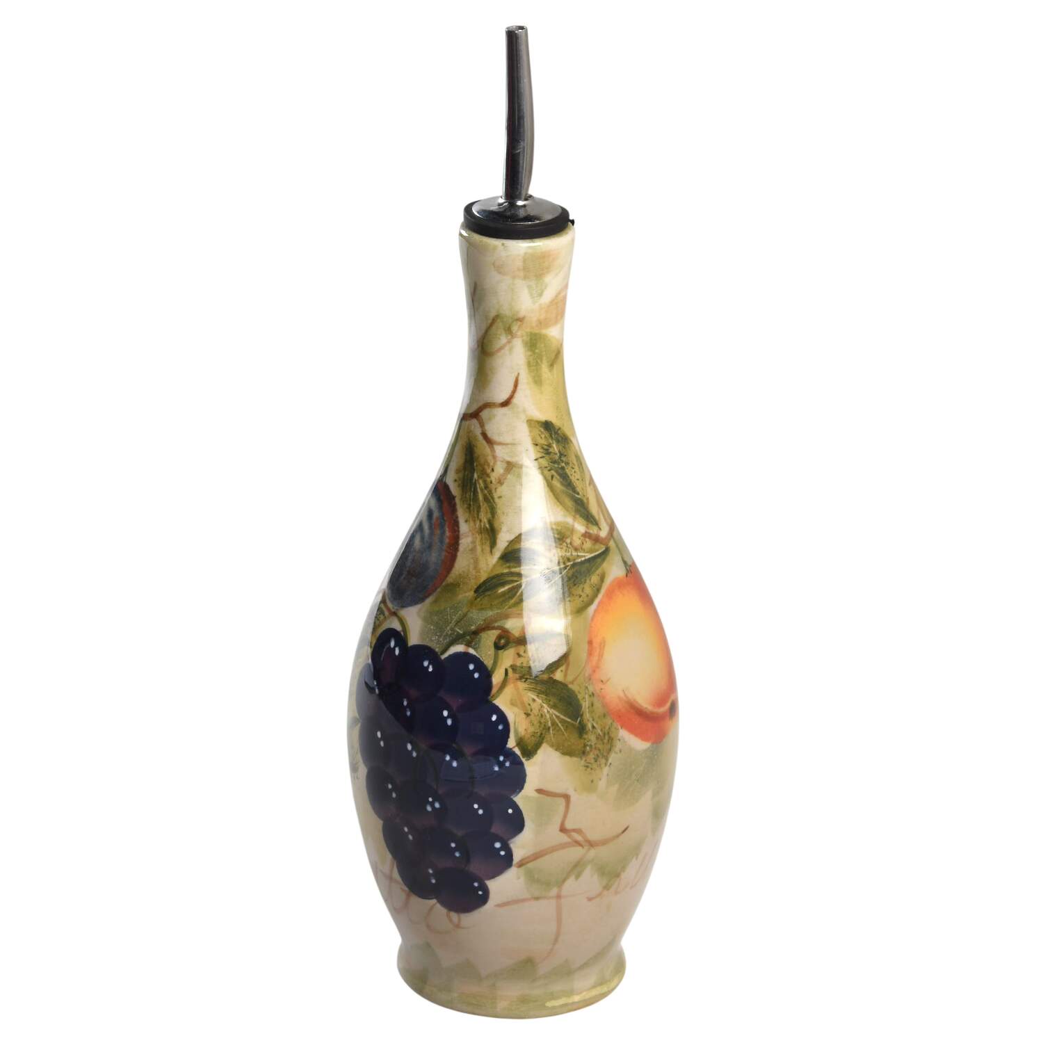 Mixed Fruits Oil Jar & Drizzle Spout by Tabletops Unlimited-1