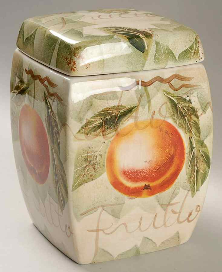 Mixed Fruits Medium Canister & Lid by Tabletops Unlimited-1