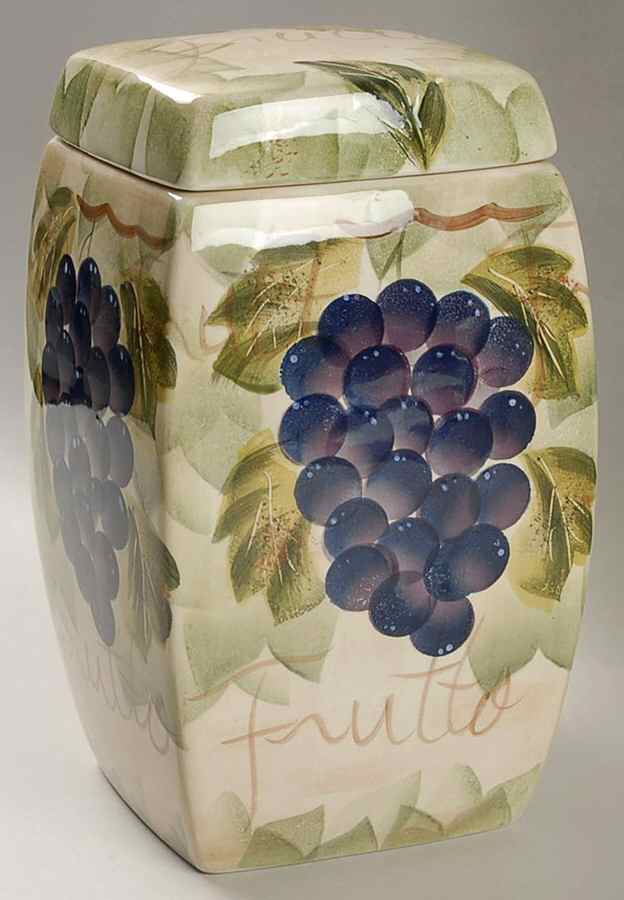 Mixed Fruits Extra Large Canister & Lid by Tabletops Unlimited-1