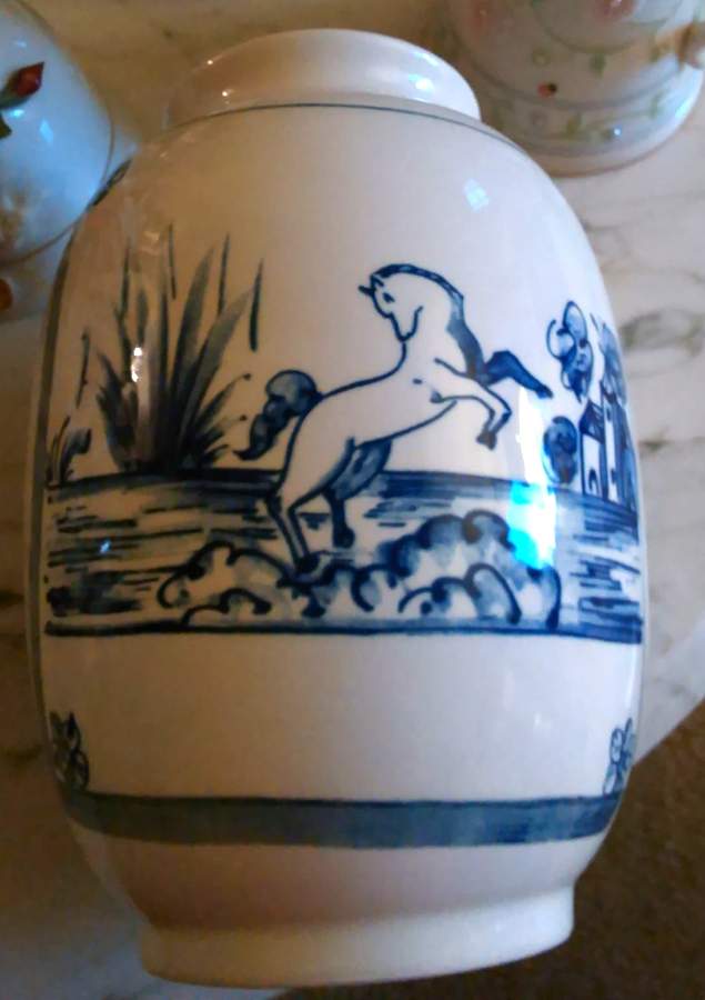 Blue Tile 7" Vase by Tiffany-1