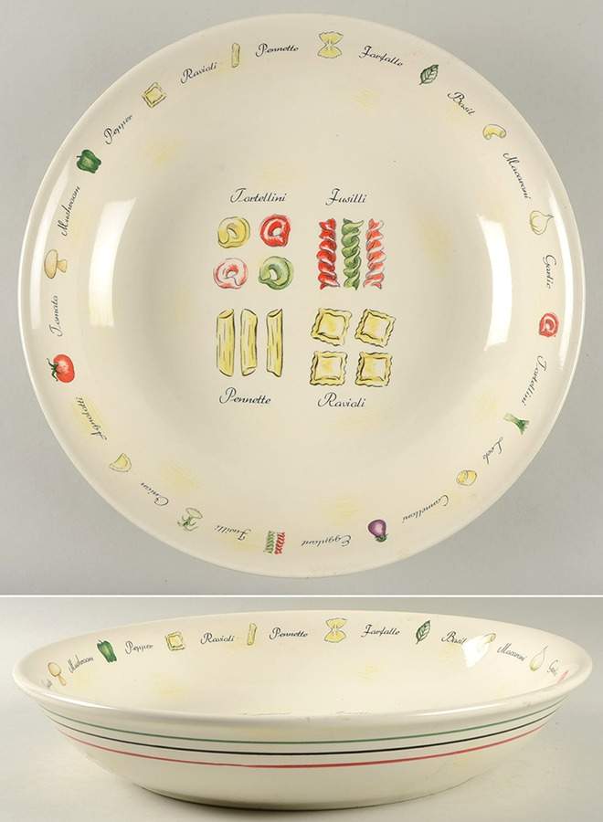 Pasta Party 13" Pasta Serving Bowl by Tabletops Unlimited-1