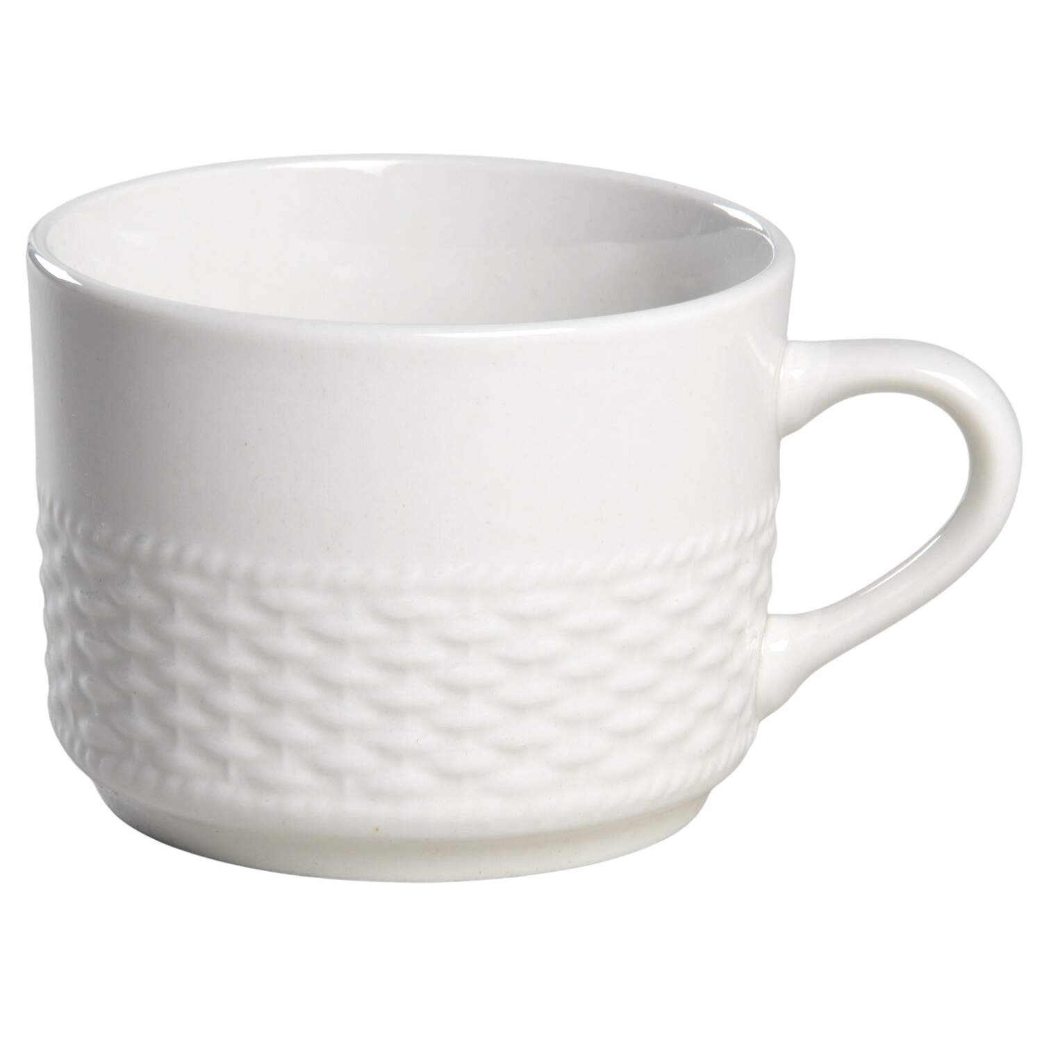 Basketweave Flat Cup by Tabletops Unlimited-1