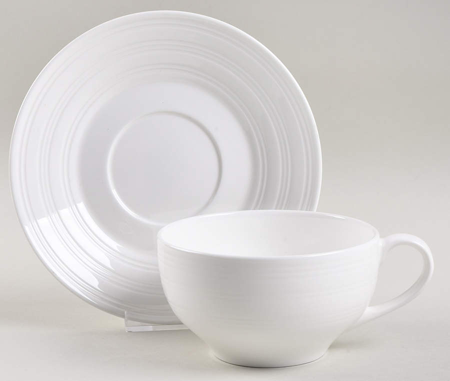 Sherise Flat Cup & Saucer Set by Tabletops Unlimited-1