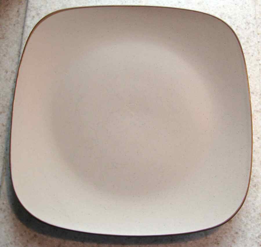 Collector Square Brown Stone Dinner Plate by Tienshan-1
