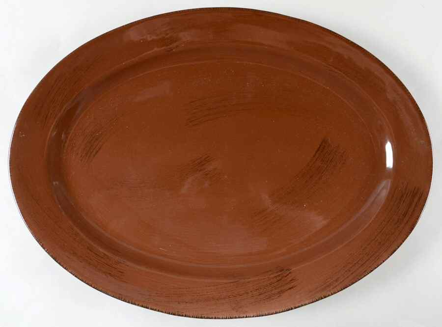 Sonoma Chocolate 18" Oval Serving Platter by Tag Ltd-1