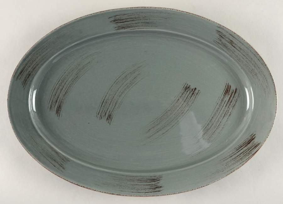Sonoma Slate Blue 17" Oval Serving Platter by Tag Ltd-1