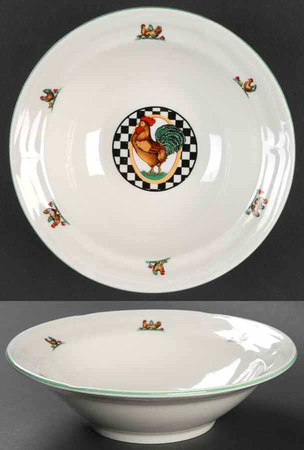 Rooster Dawn Rim Cereal Bowl by Tabletops Unlimited-1