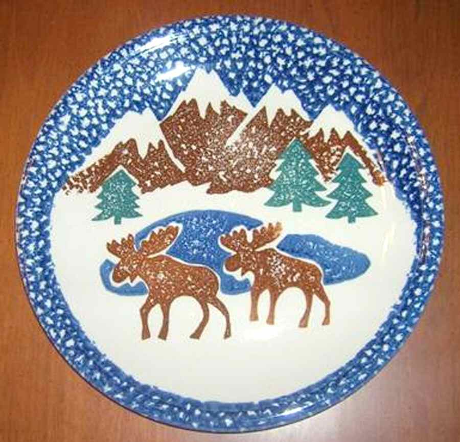 Moose Lake Dinner Plate by Tienshan-1