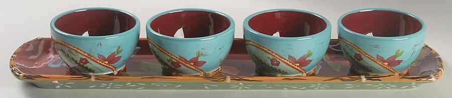 Marisol Dip Bowl Set-4 Bowls & Tray by Tracy Porter-1