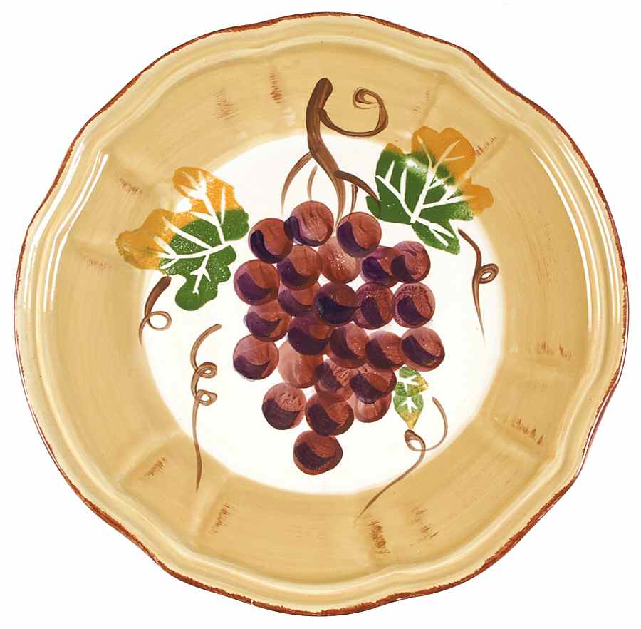 Italian Grapes Dinner Plate by Tabletops Unlimited-1