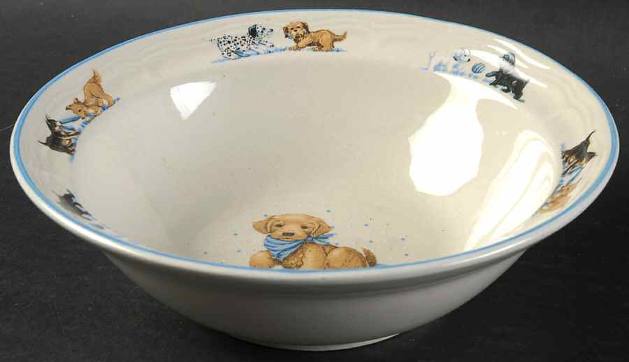 Puppy Love Rim Cereal Bowl by Tienshan-1