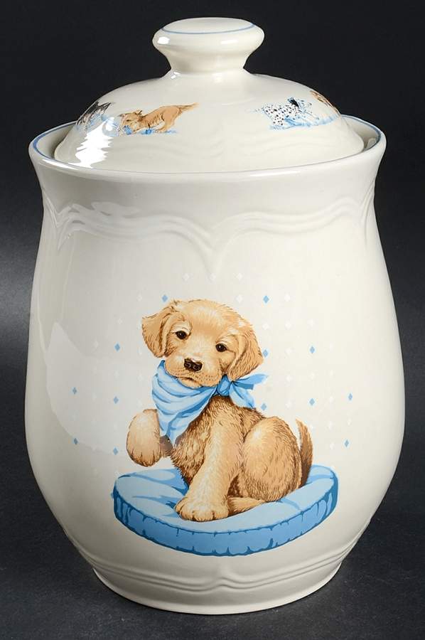 Puppy Love Extra Large Canister & Lid by Tienshan-1