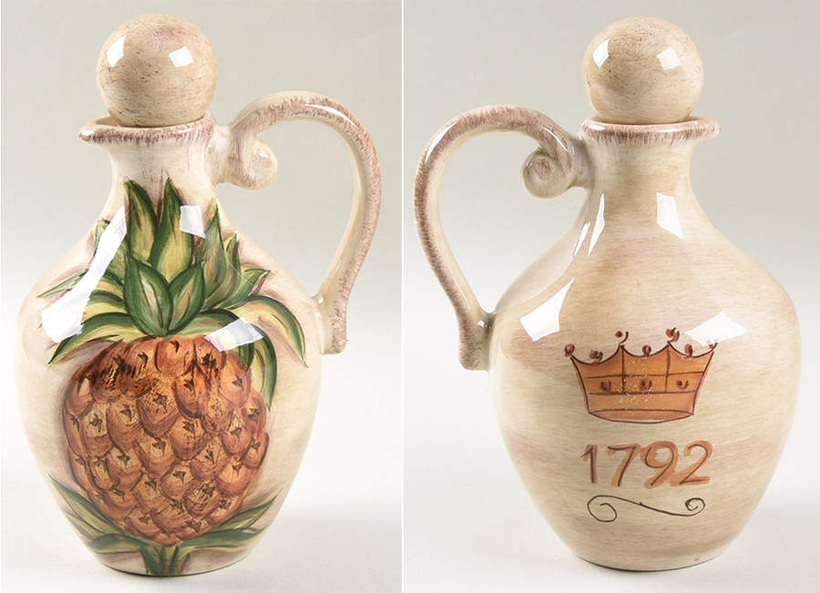 Tropical Pineapple Vinegar Cruet and Stopper by Tabletops Unlimited-1