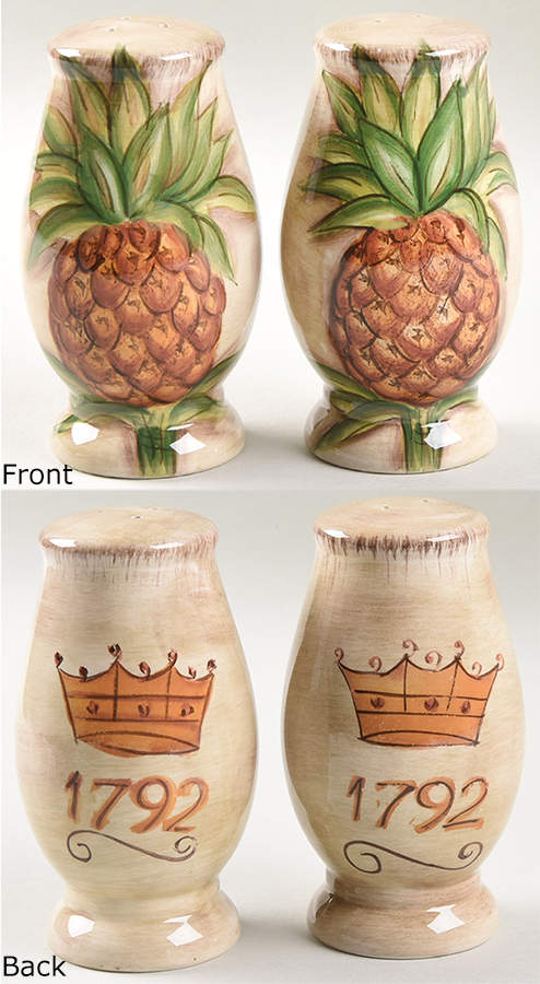 Tropical Pineapple Salt & Pepper Set by Tabletops Unlimited-1