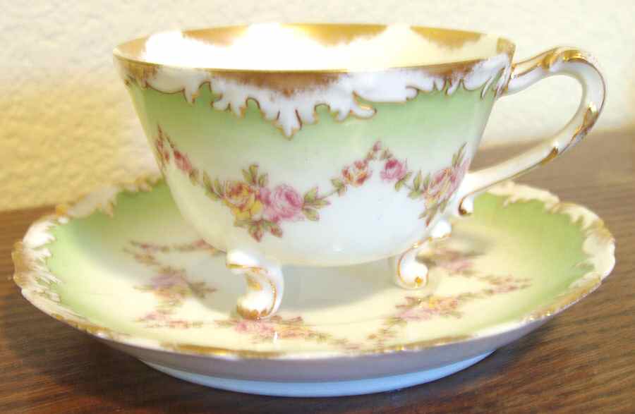 TRV668 Footed Cup & Saucer Set by Tressemanes & Vogt-1