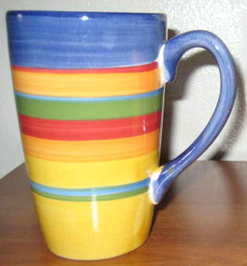 Coffee Stripes Mug by Tabletops Unlimited-1