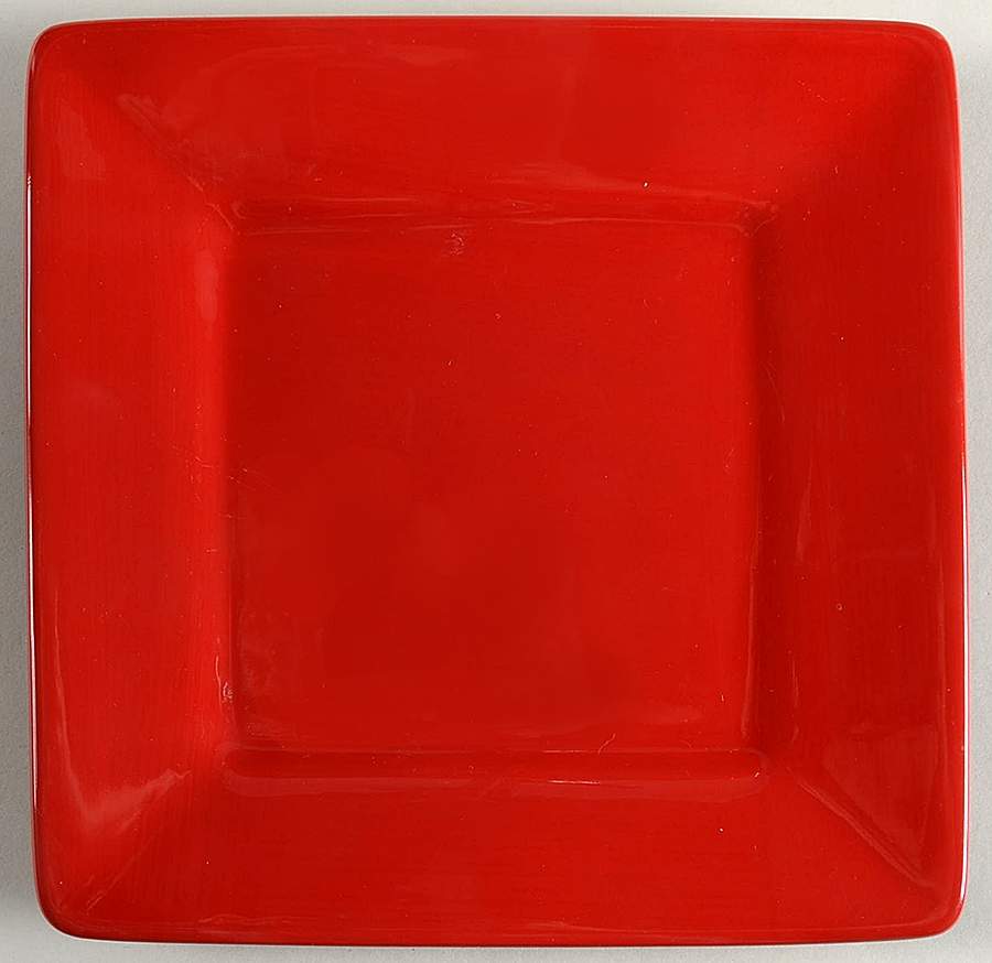 Misto Red Square Salad Plate by Tabletops Unlimited-1