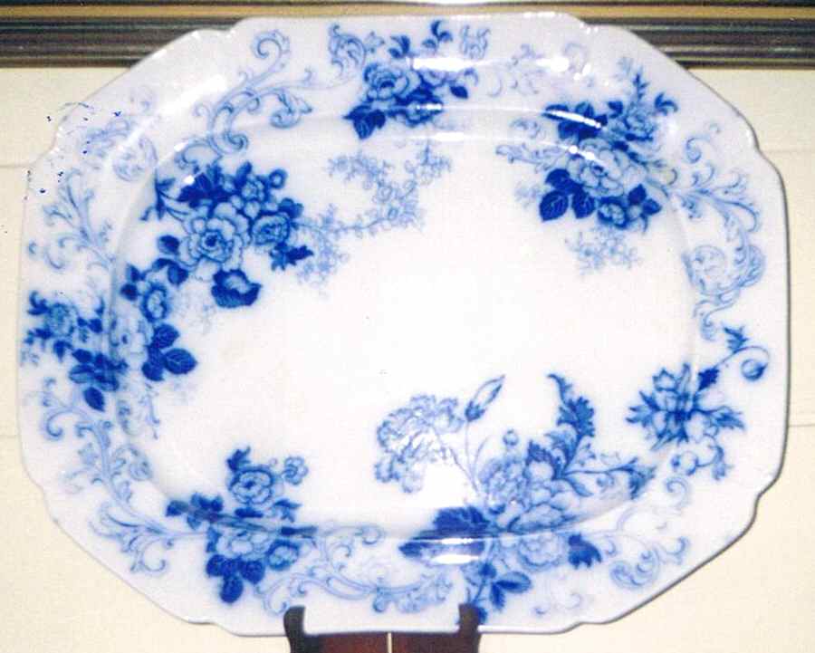 Florentine Blue 20" Oval Serving Platter by Thomas Dimmock-1