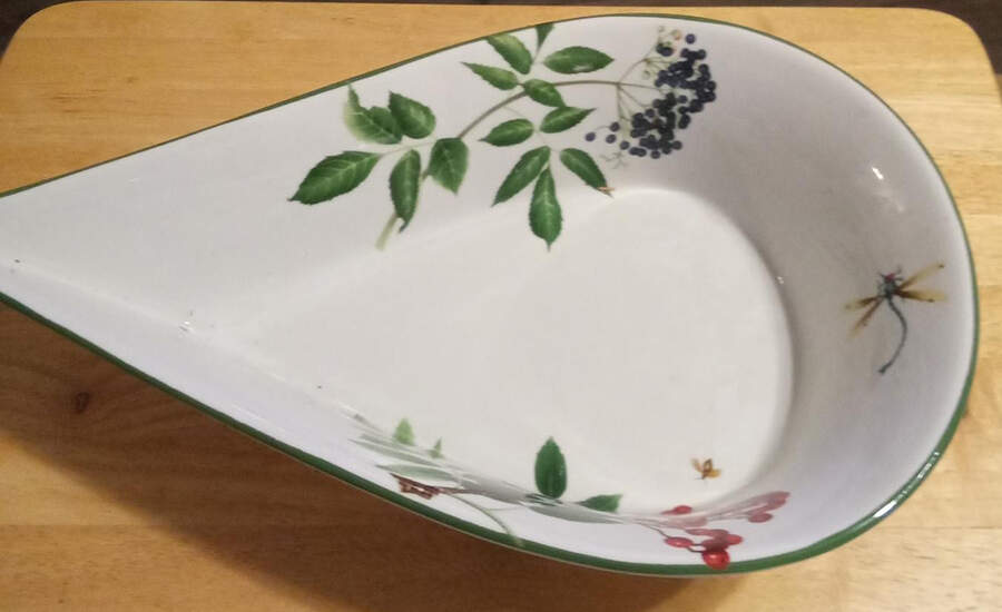 Wild Garden 10" Teardrop Bowl by Temp-Tations-1
