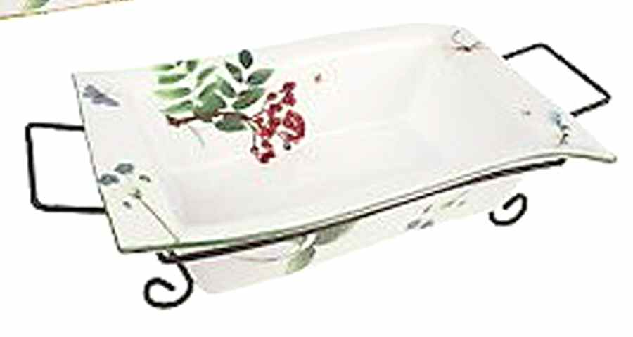 Wild Garden Large Rectangular Baker by Temp-Tations-1