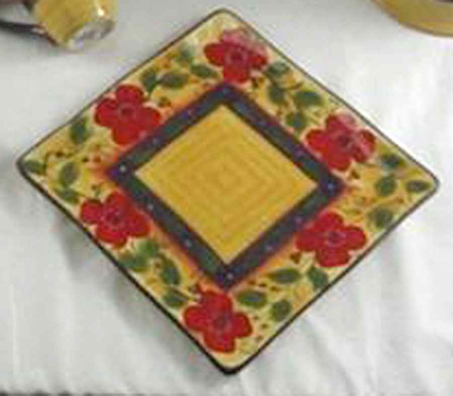 Angelica Square Dinner Plate by Tabletops Unlimited-1