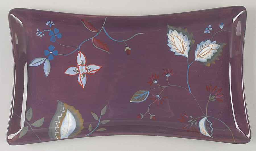 Plum Paisley 14" Rectangular Tray by Tracy Porter-1