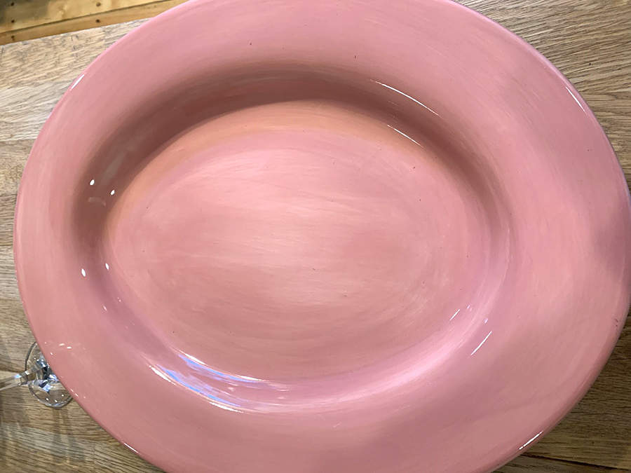 Espana Pink 18" Oval Serving Platter by Tabletops Unlimited-1