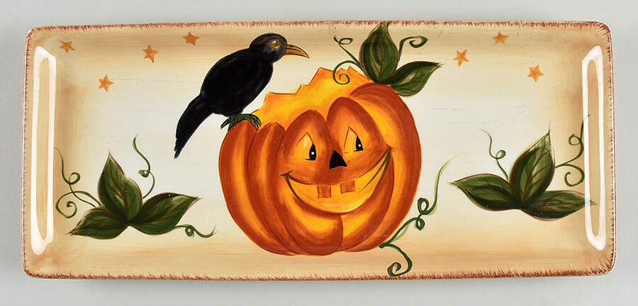 Halloween Wonderland Rectangular Tray by Tabletops Unlimited-1